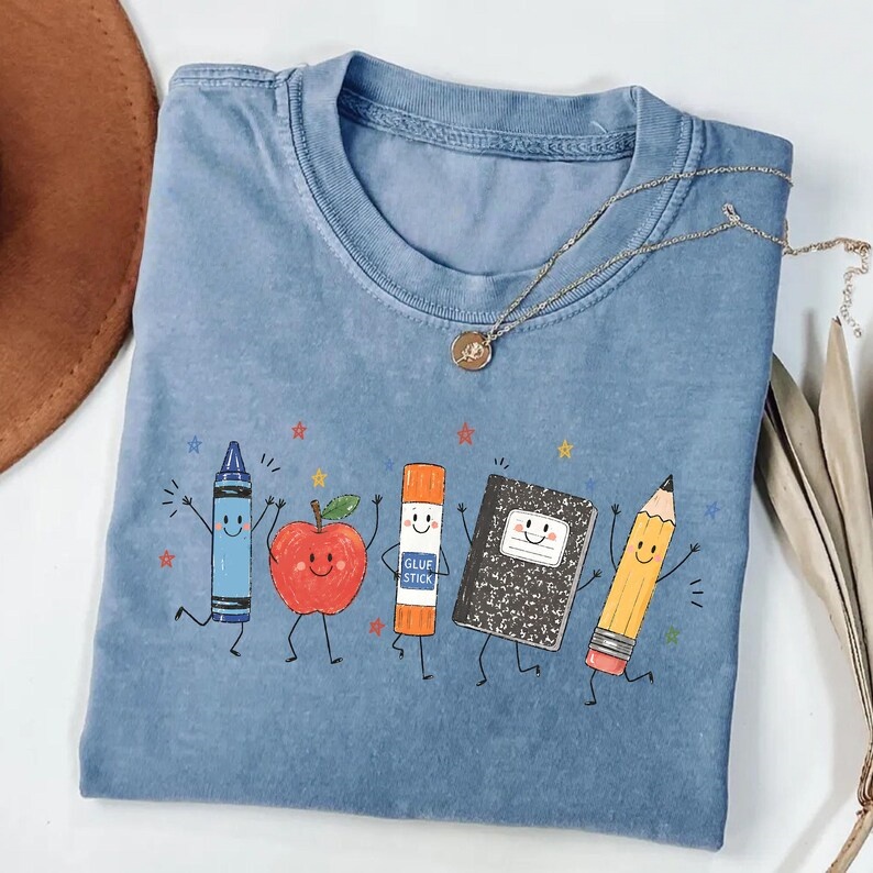 Cute School Supply Cartoon Classic T-Shirt