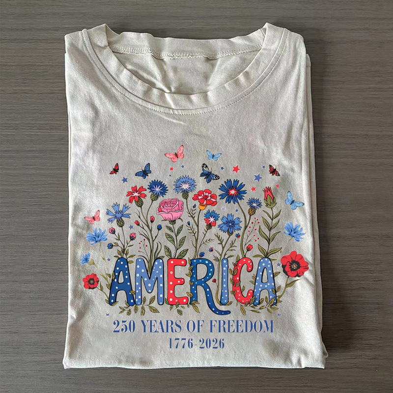 250th Birthday USA T-shirt - Vintage Washed Apparel by VanceMade
