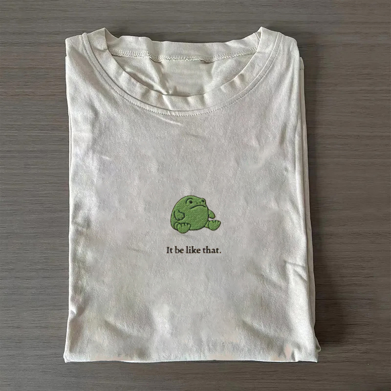 Frog Embroidered T-shirt
