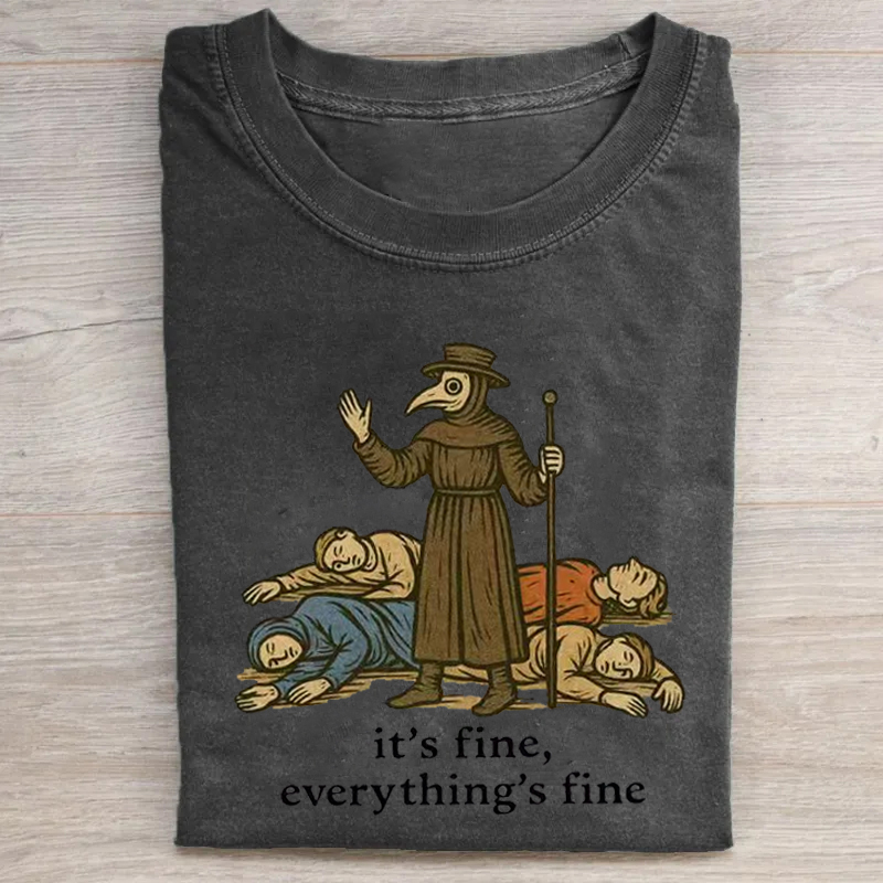 It's Fine Everything's Fine Medieval Meme T-shirt