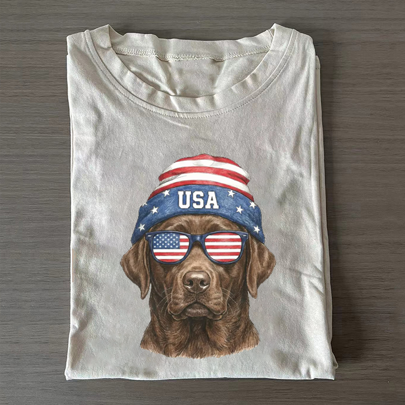 Patriotic Chocolate Lab T-shirt