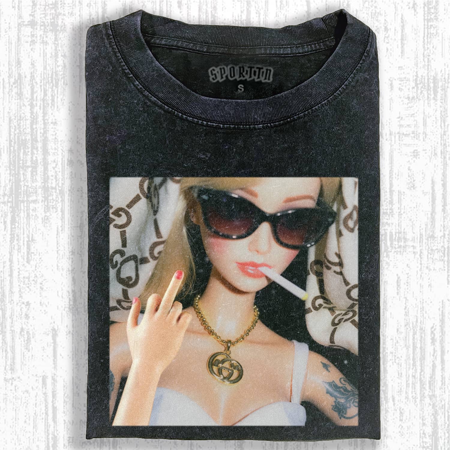DOLL GIRL MEME T-SHIRT - Vintage Washed Apparel by VanceMade