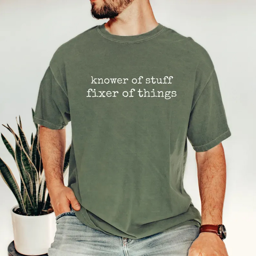 Knower of Stuff • Fixer of Things T-shirt - Vintage Washed Apparel by VanceMade