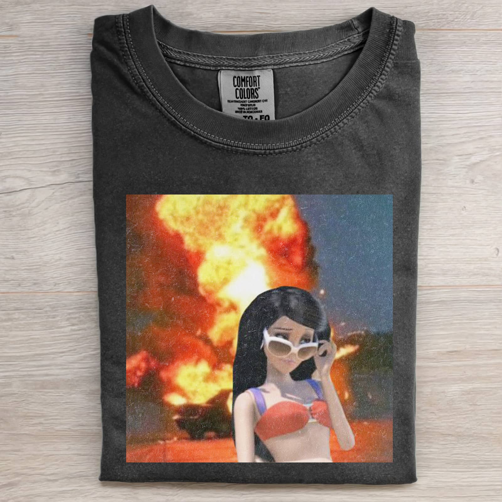 Funny Doll Face T-SHIRT - Vintage Washed Apparel by VanceMade