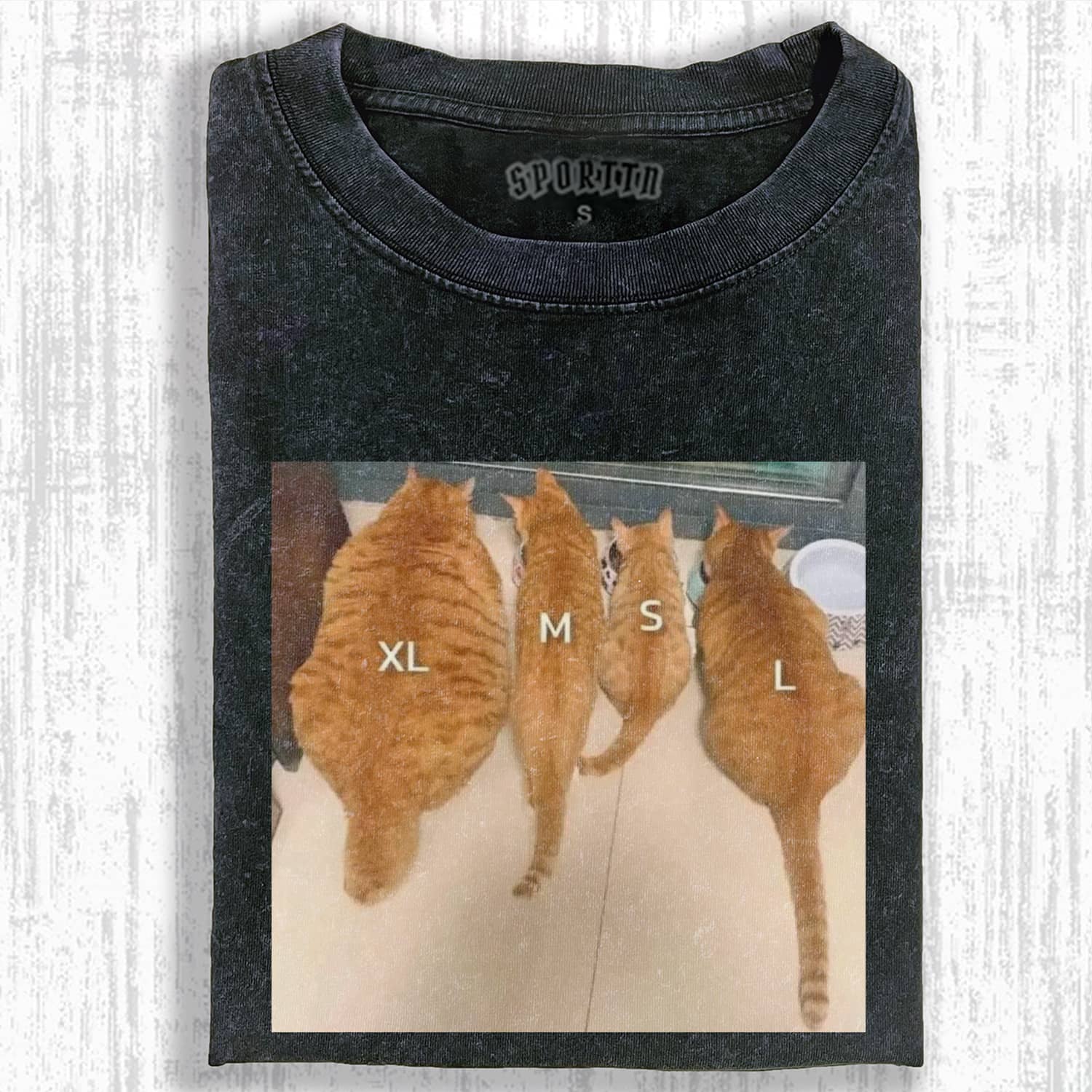 FUNNY CAT MEME ICON PFP T-SHIRT - Vintage Washed Apparel by VanceMade
