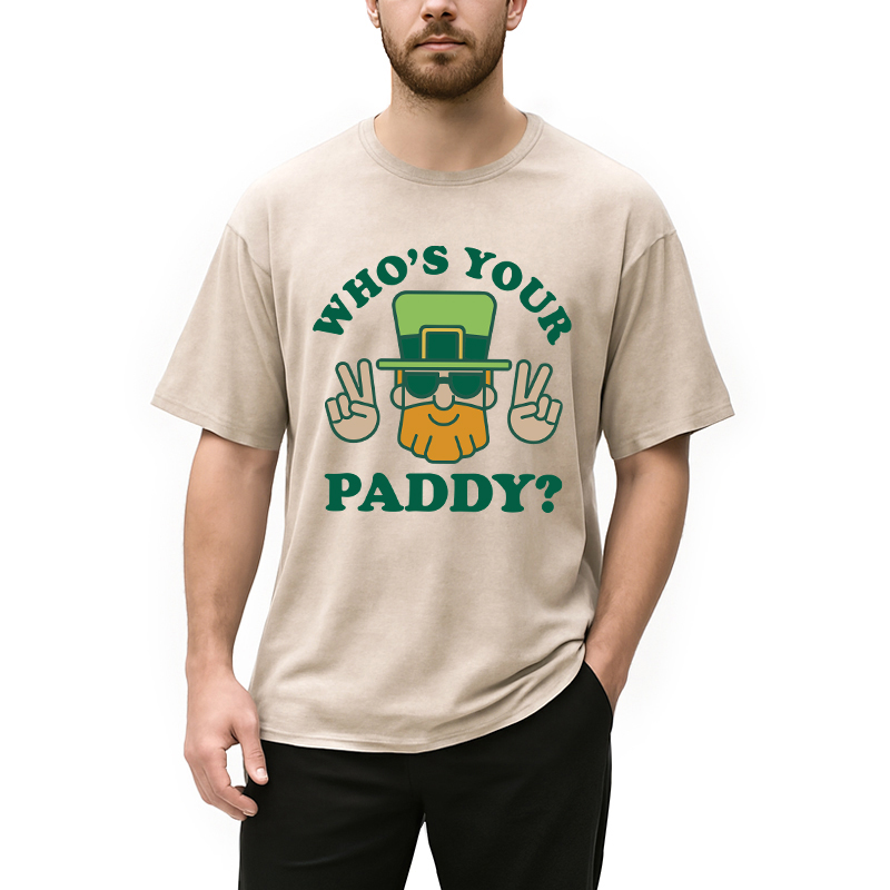 Who's Your Paddy Washed T-Shirt - Vintage Washed Apparel by VanceMade