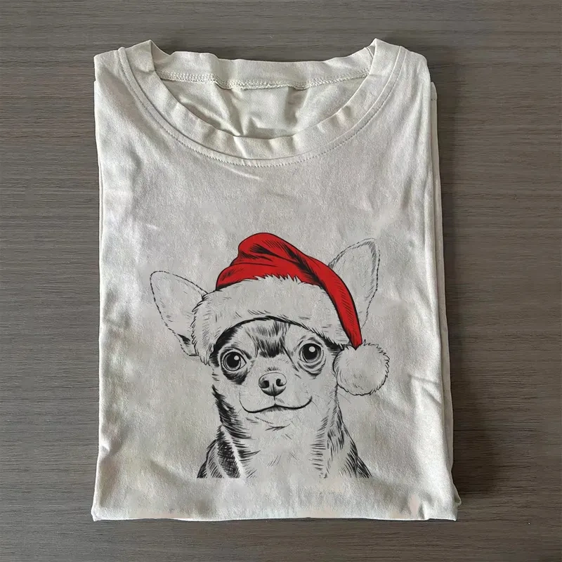 Chihuahua Santa Christmas T-shirt