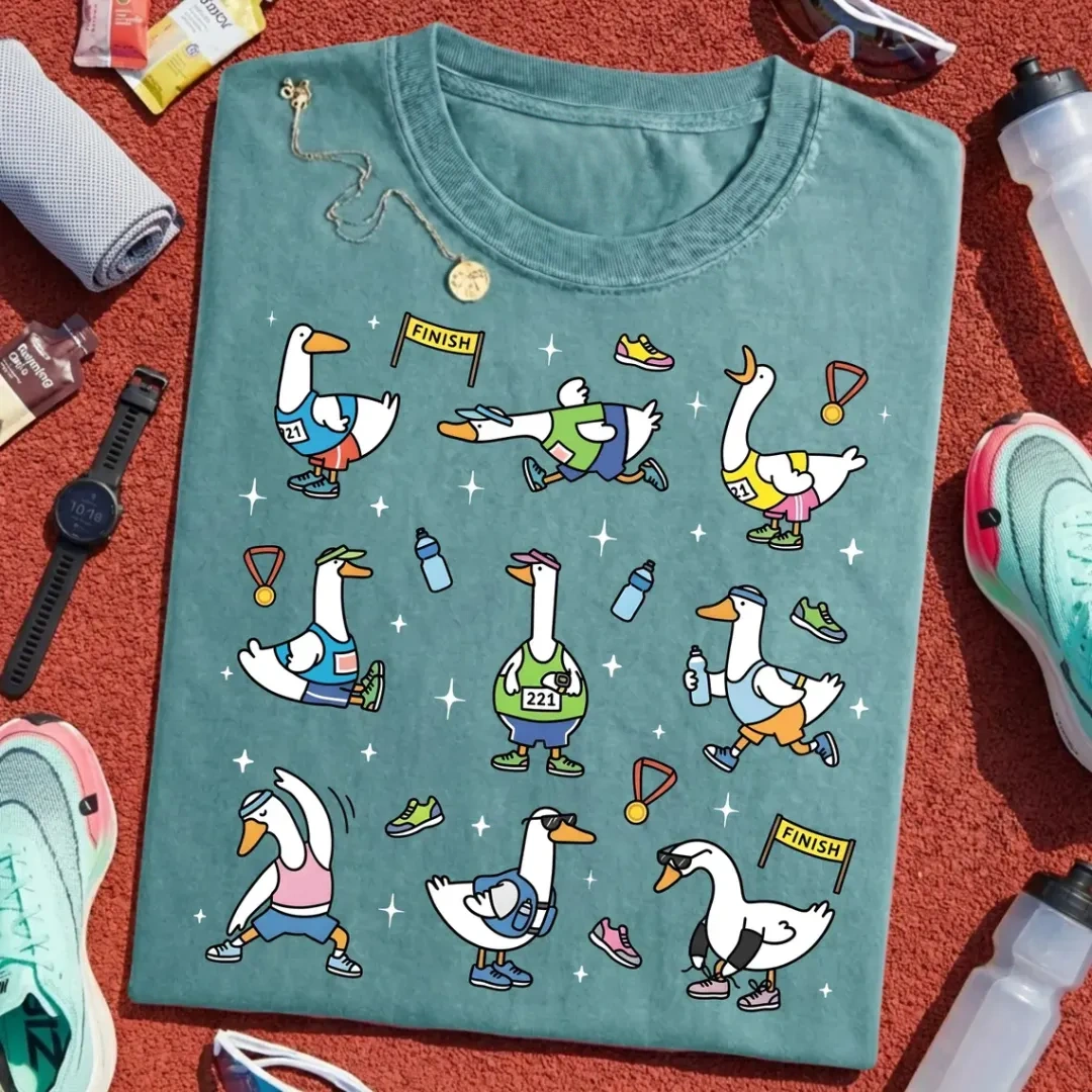 Duck Dash" Sporty Graphic T-Shirt