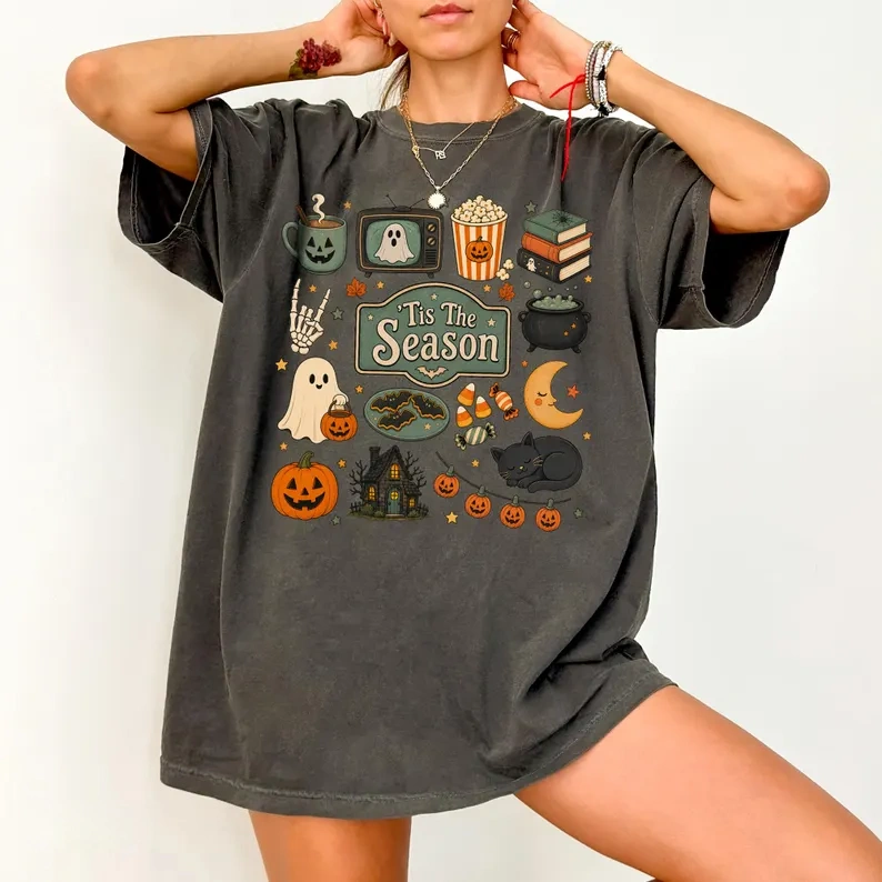 Tis The Season Halloween Ghost T-Shirt