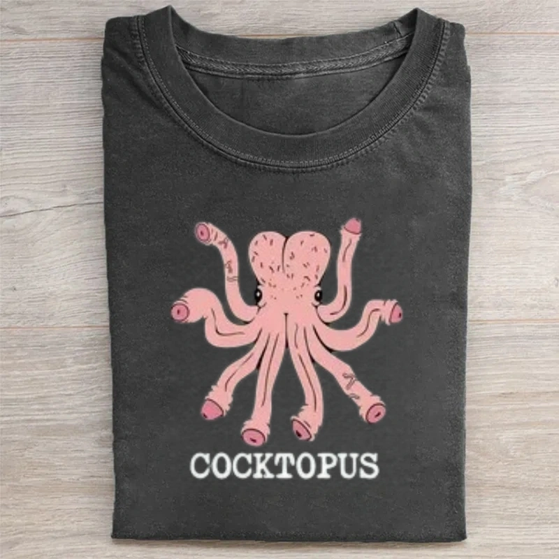 Funny Octopus Humor Graphic T-Shirt