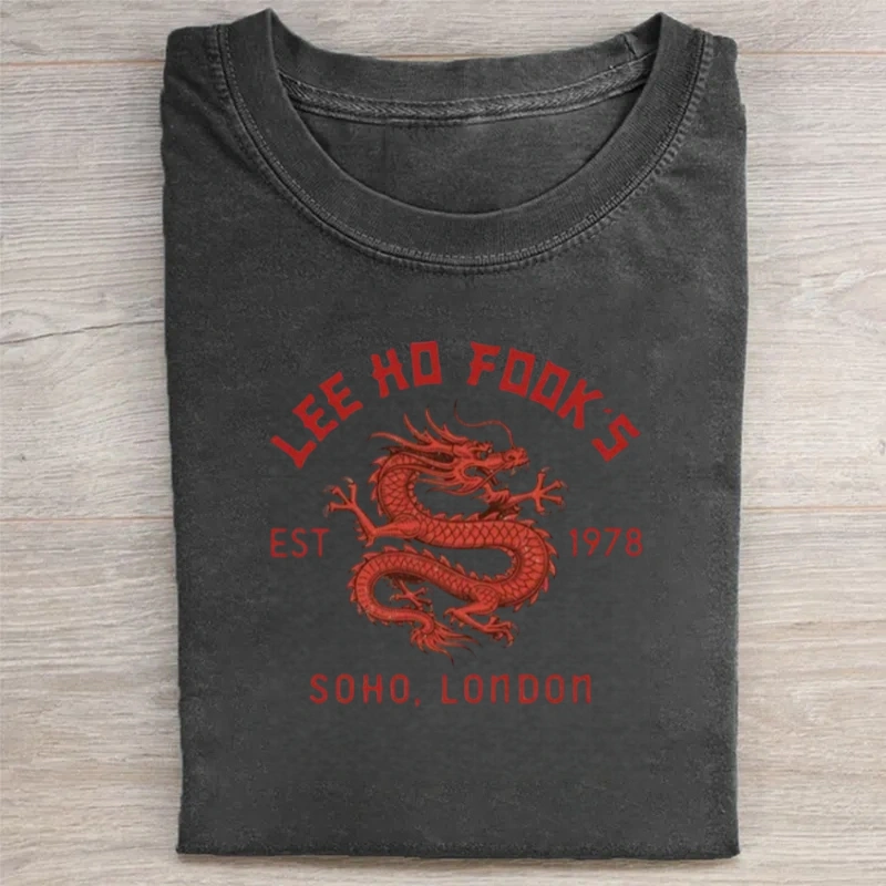 Lee Ho Fooks Dragon Design T-Shirt