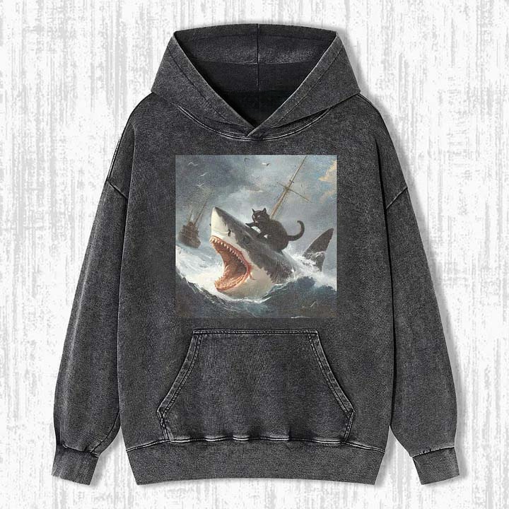 FAT CAT VS SHARK SWEATSHIRTS & HOODIES