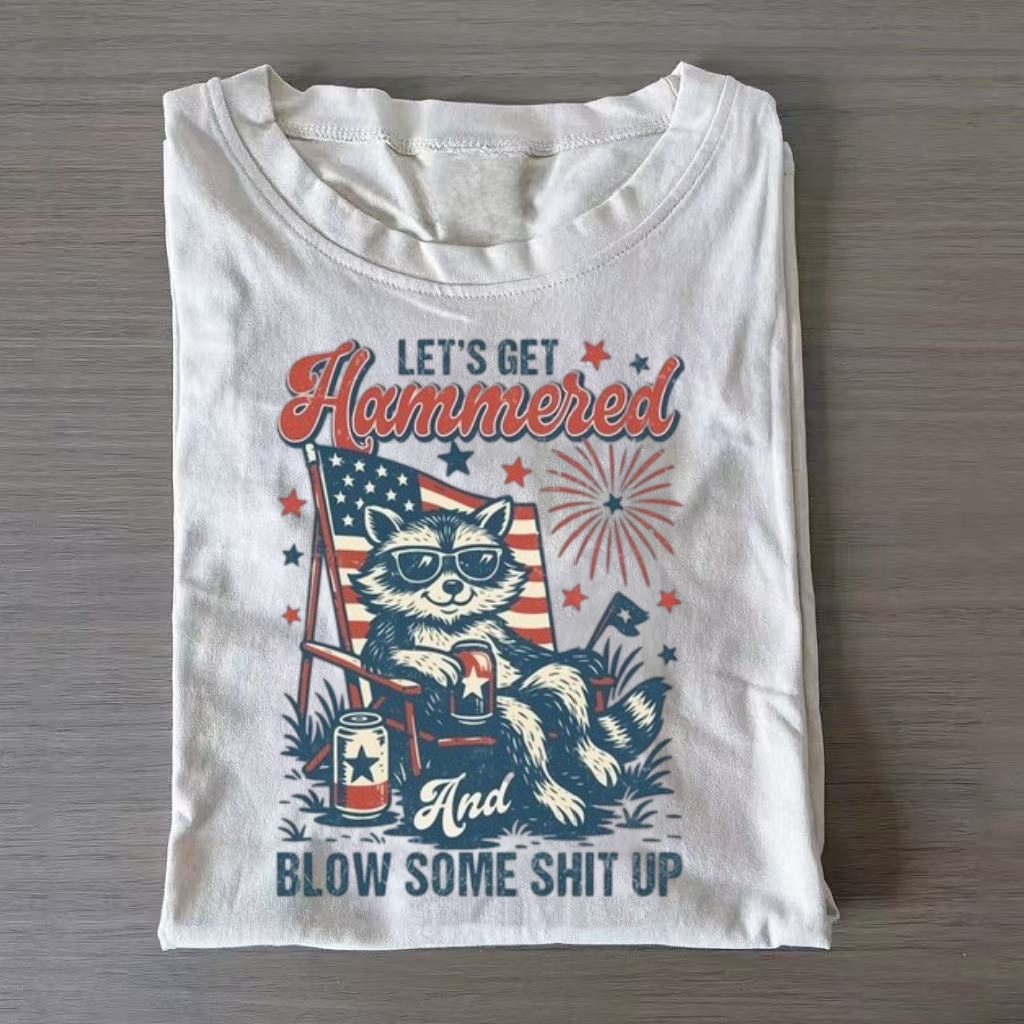 Retro 4th of July Raccoon T-Shirt
