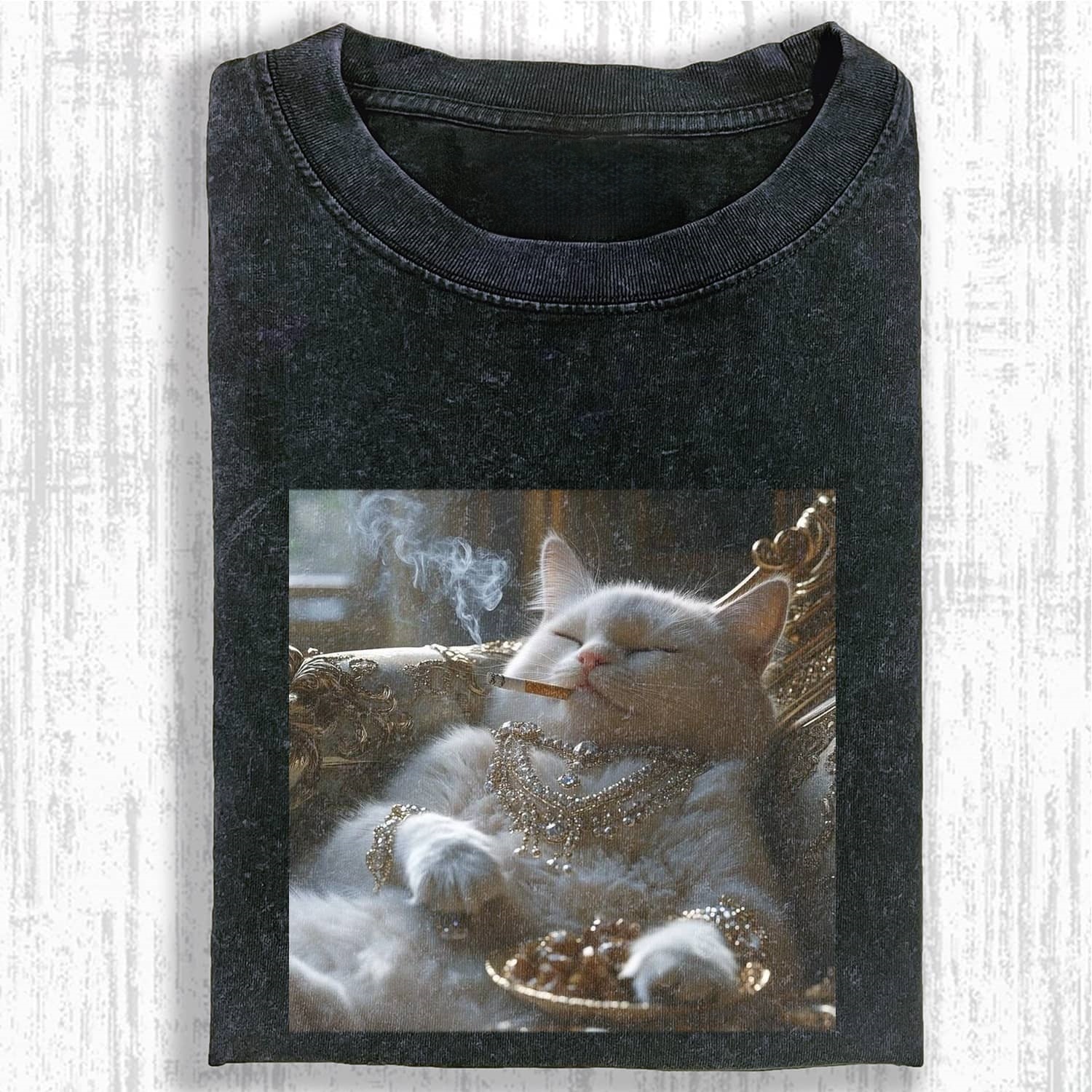 WACKY SMOKING CAT MEME T-SHIRT