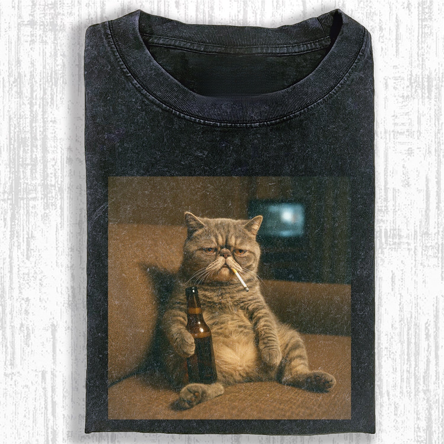 WACKY HANGOVER CAT T-SHIRT