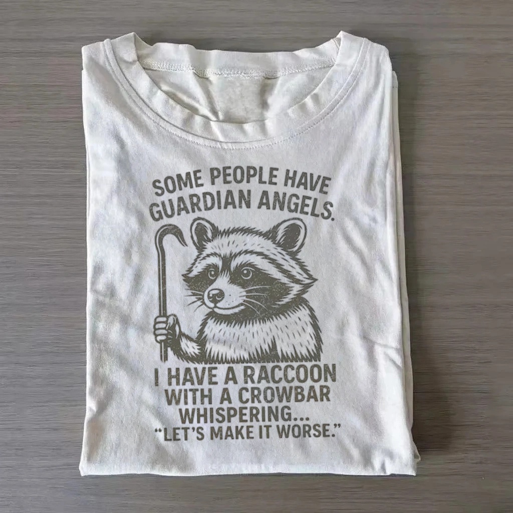 Funny Raccoon Meme Graphic T-Shirt