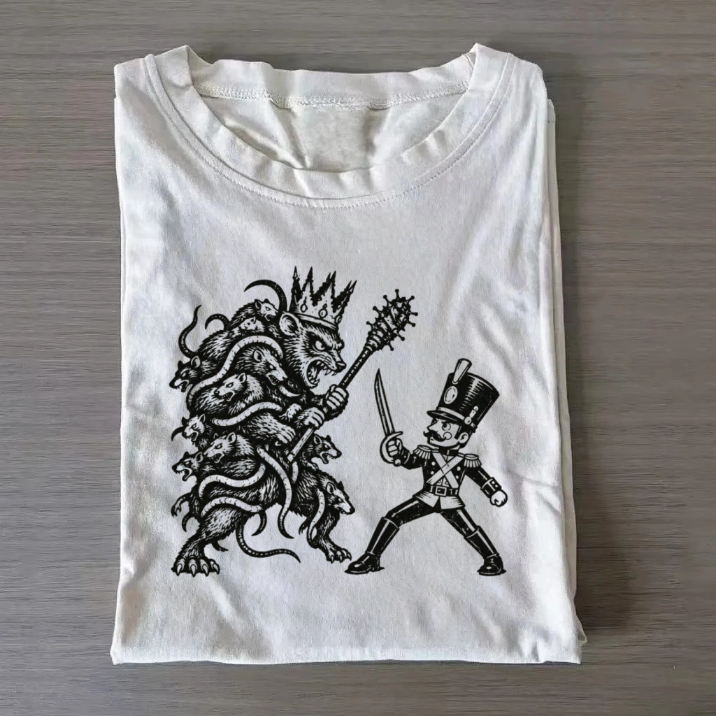 Nutcracker Rat King Duel Woodblock Print T-Shirt