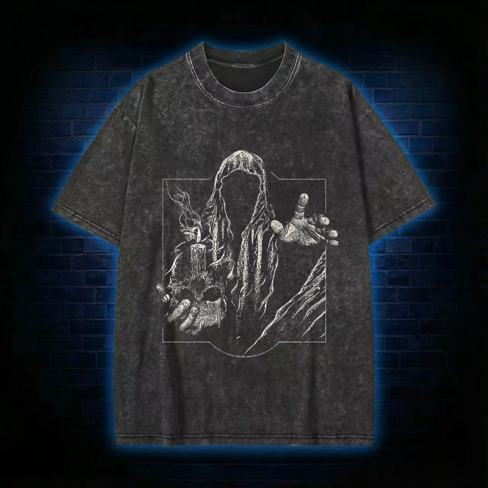 Faceless Reaper Washed T-shirt - Vintage Washed Apparel by VanceMade
