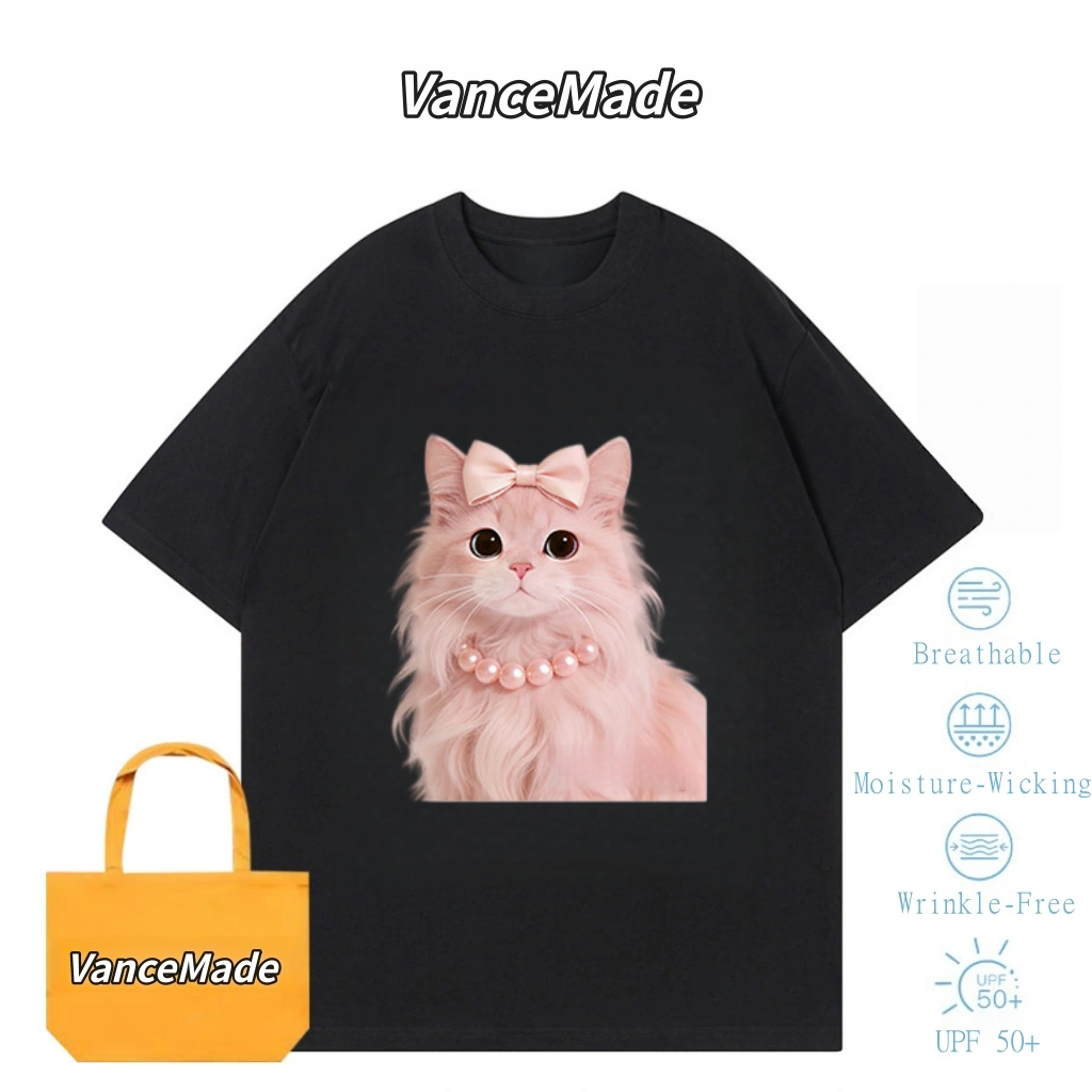 Cat Graphic Short Sleeve T-Shirt