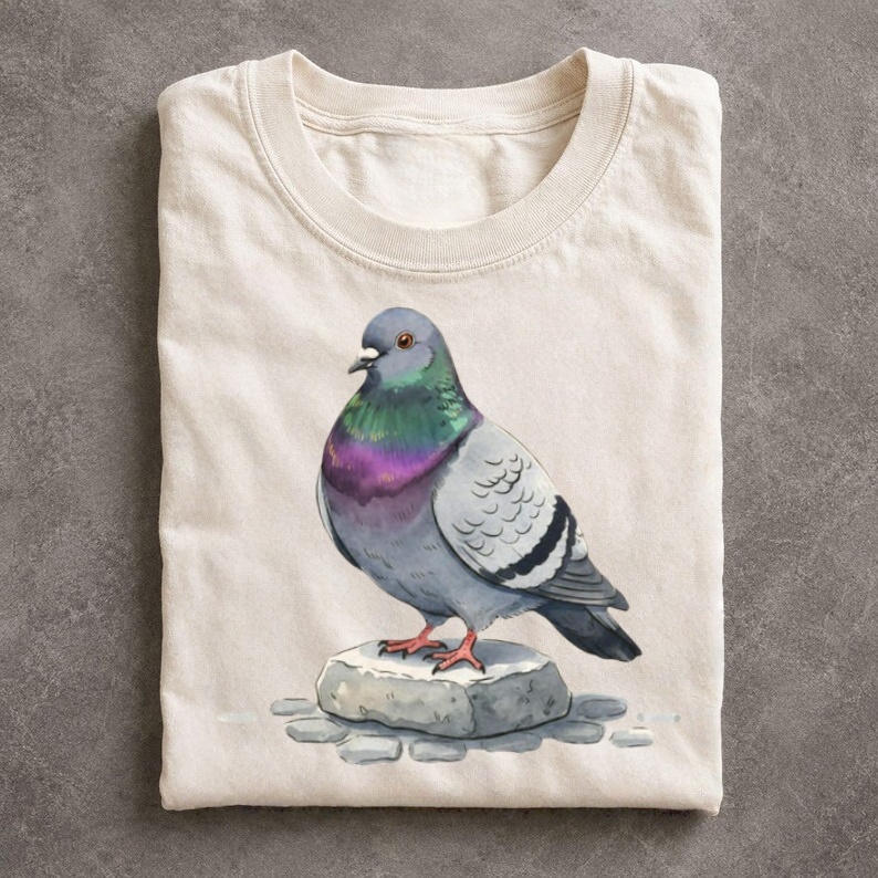 Watercolor Rock Pigeon Classic T-Shirt