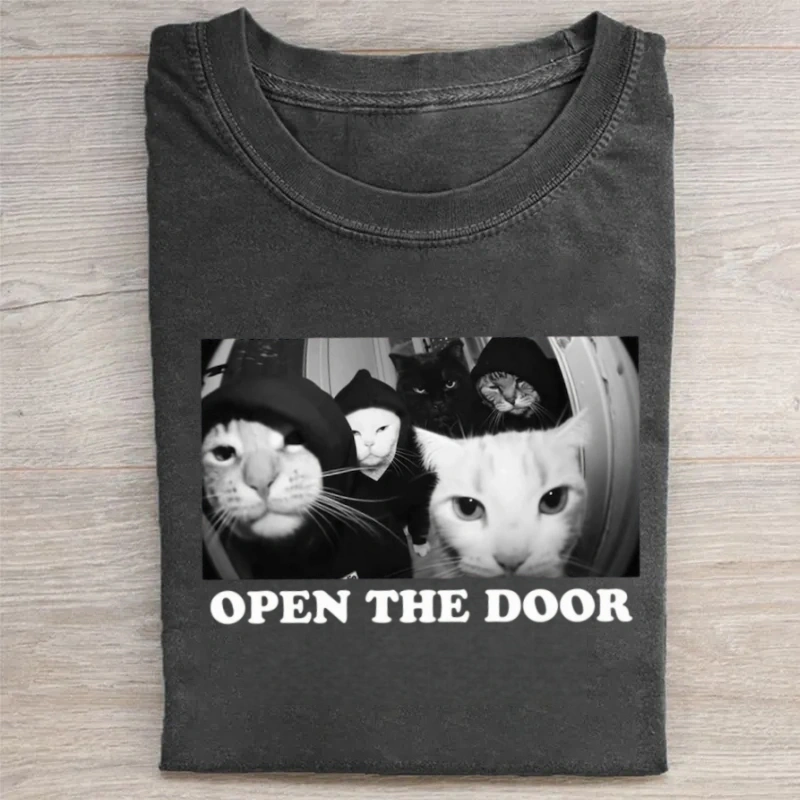 Cat Gangster Graphic T-Shirt