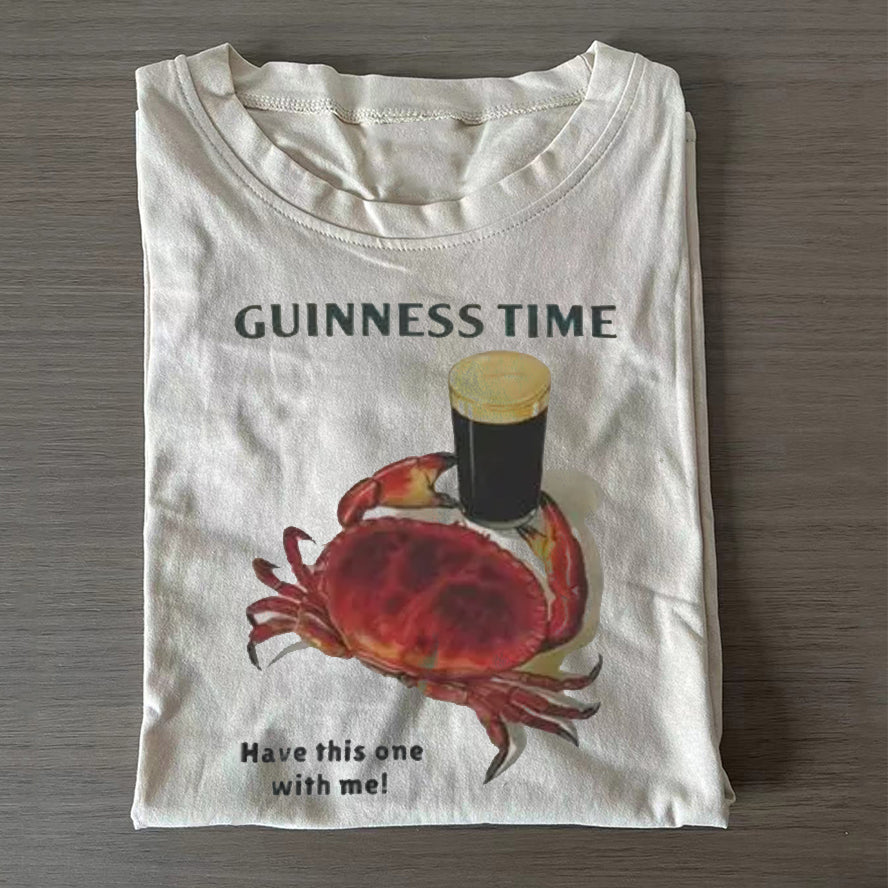 Guinness Crab Vintage Graphic T-shirt - Vintage Washed Apparel by VanceMade