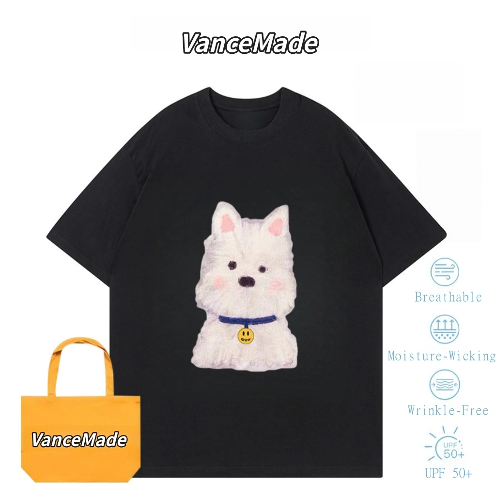 Dog Graphic Short Sleeve T-Shirt