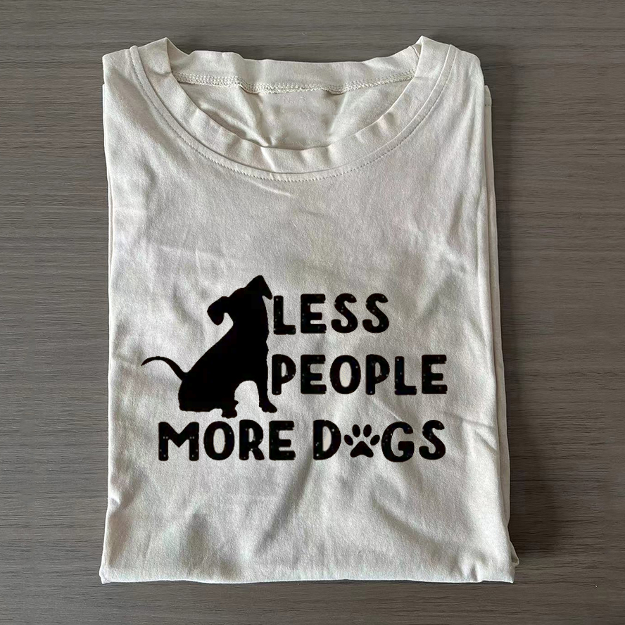 ShawnCraft® Official: Fewer People More Dogs T-shirt - Premium Breathable Cotton Apparel