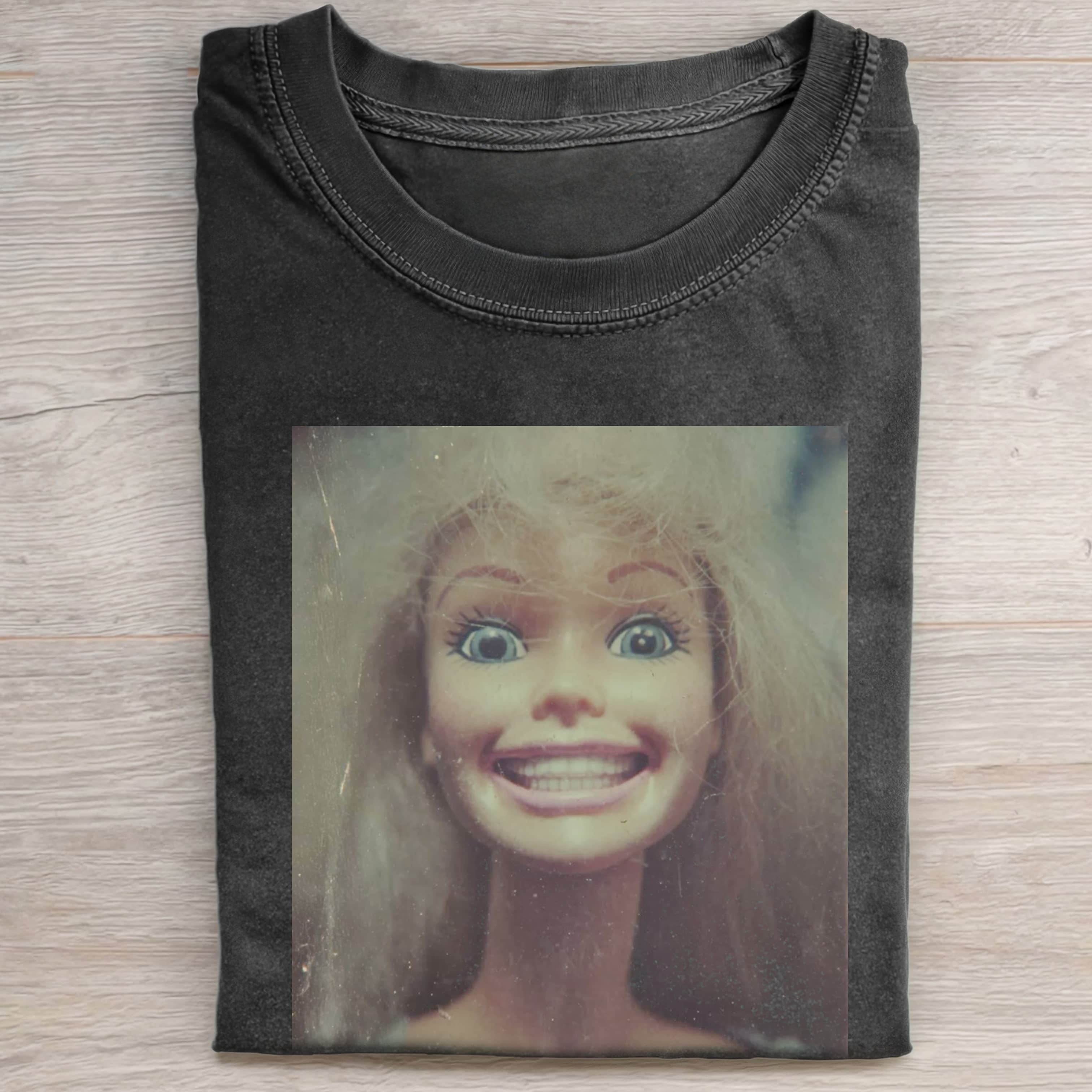 FAKE SMILE Funny Doll FaceCORE TEE