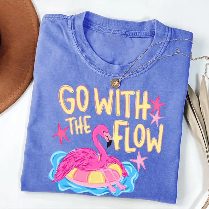 Go With The Flow Flamingo T-shirt
