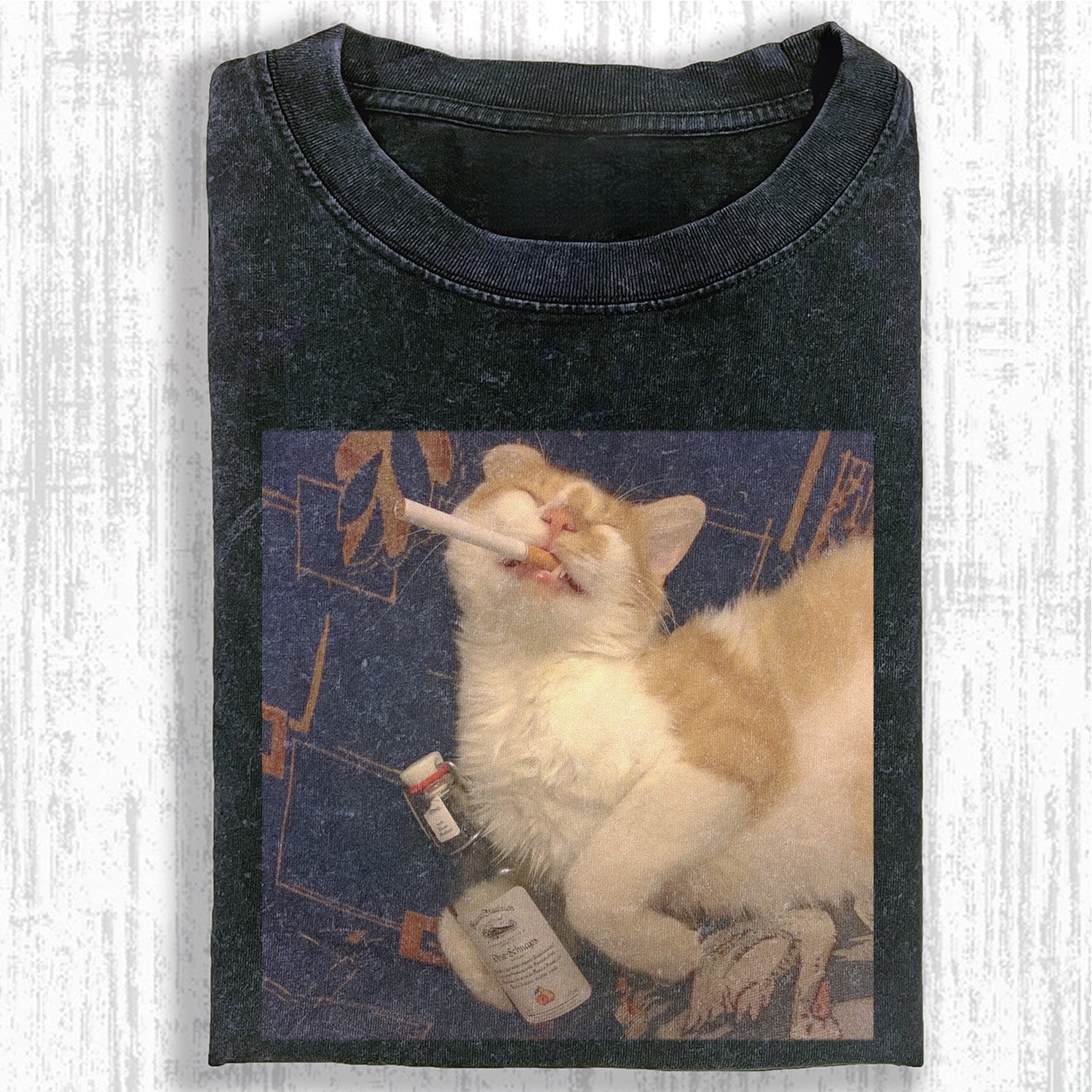 Wacky Smoking Cat Meme T-shirt 