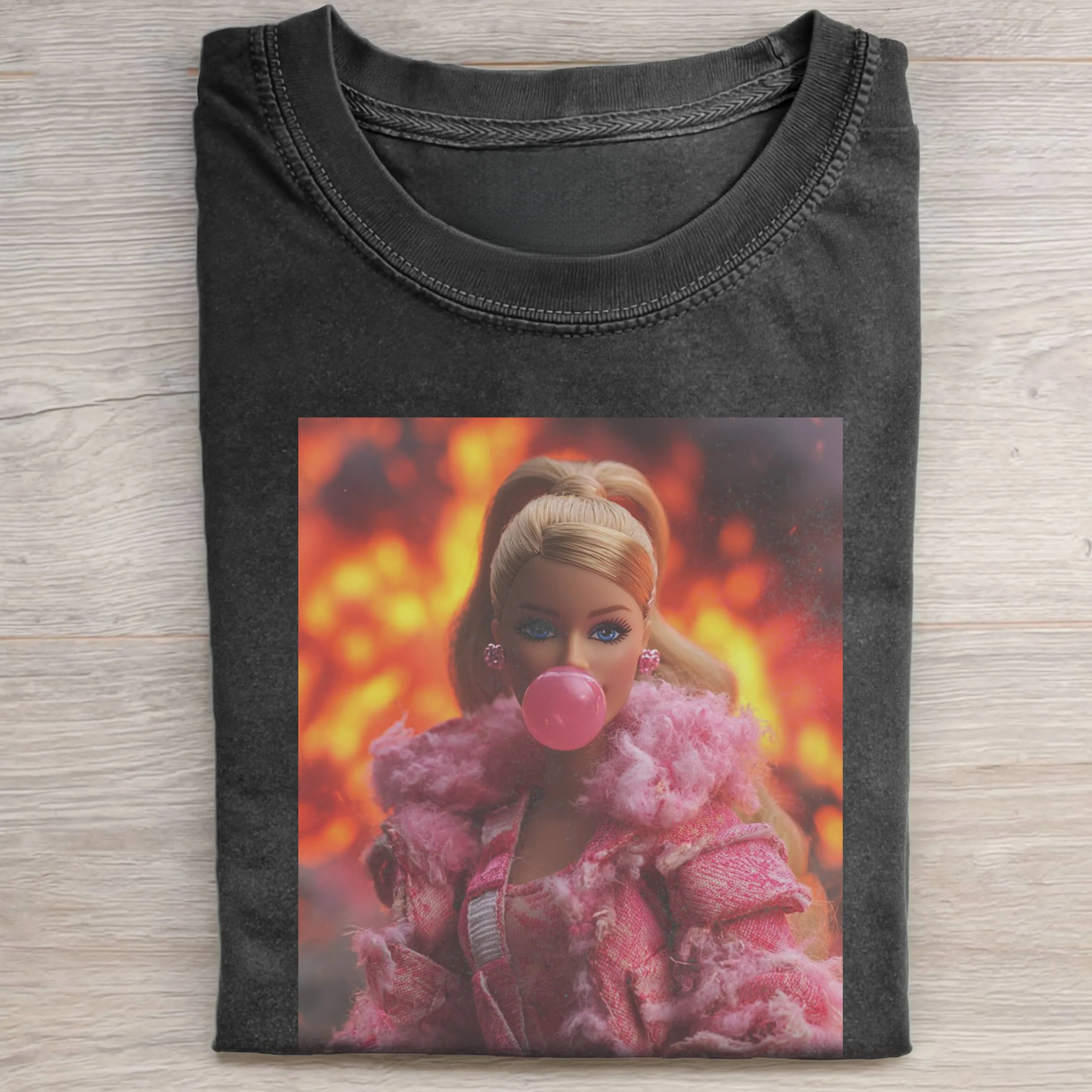 PINK Funny Doll FaceCORE MEME TEE