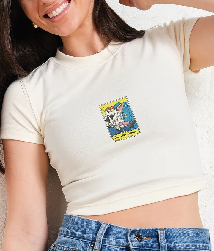 Too Silly Goose Baby Tee - Vintage Washed Apparel by VanceMade