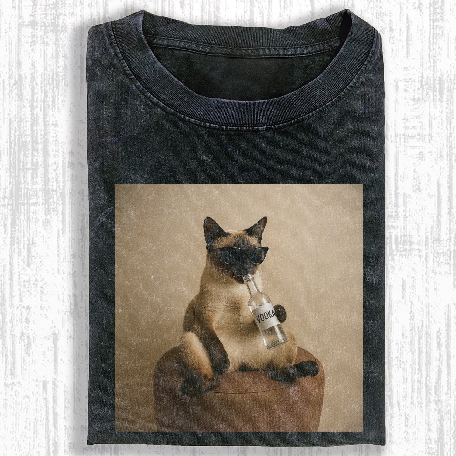 WACKY HANGOVER CAT T-SHIRT