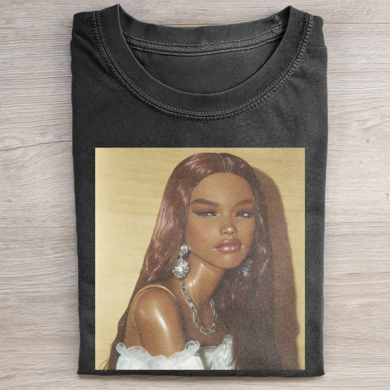BLACK DOLL FACE MOOD POV TEE - Vintage Washed Apparel by VanceMade