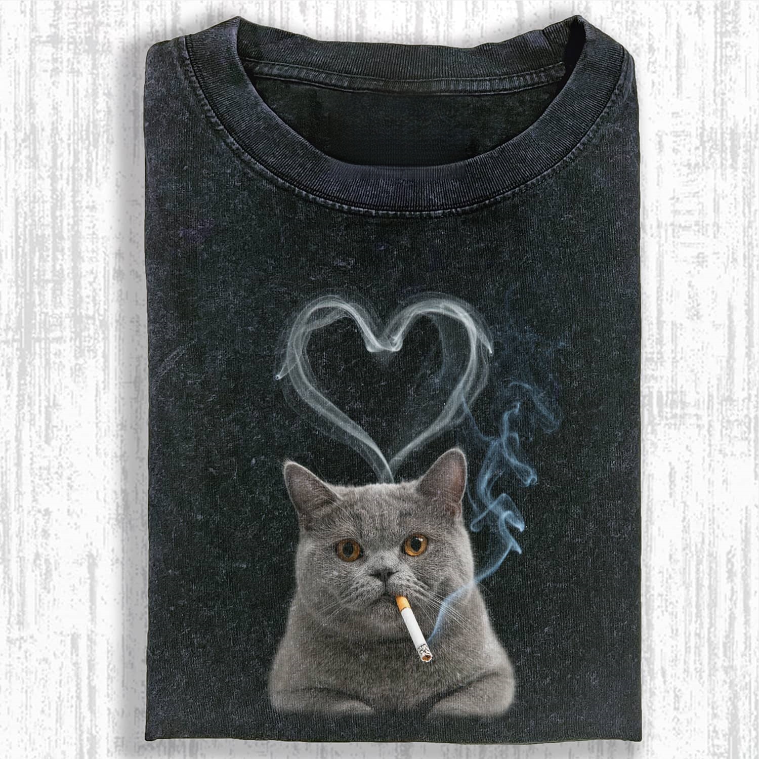 SMOKING CAT MEME T-SHIRT
