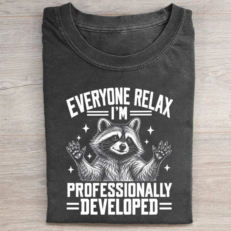 Professionally Developed Raccoon T-shirt