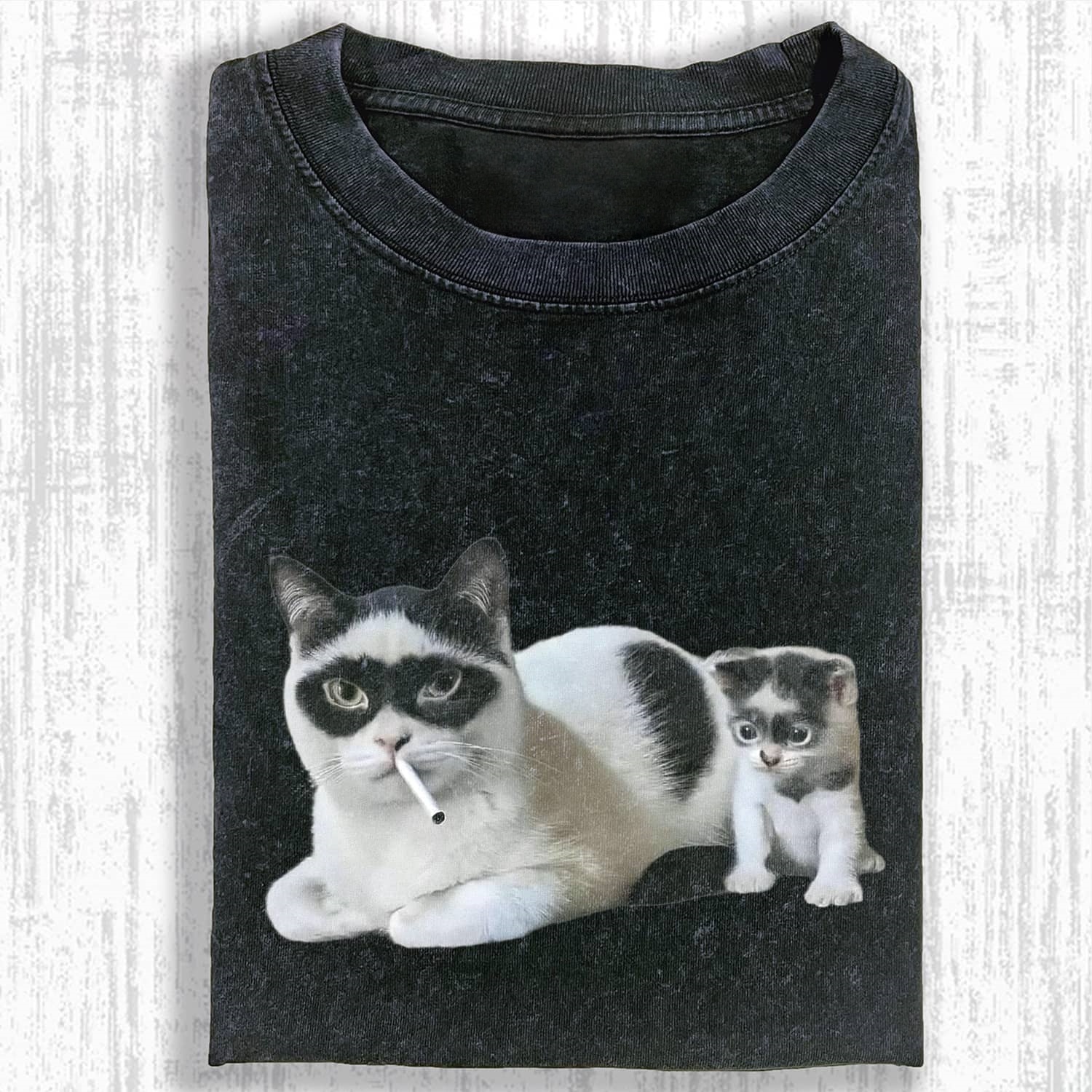 SMOKING CAT MEME T-SHIRT