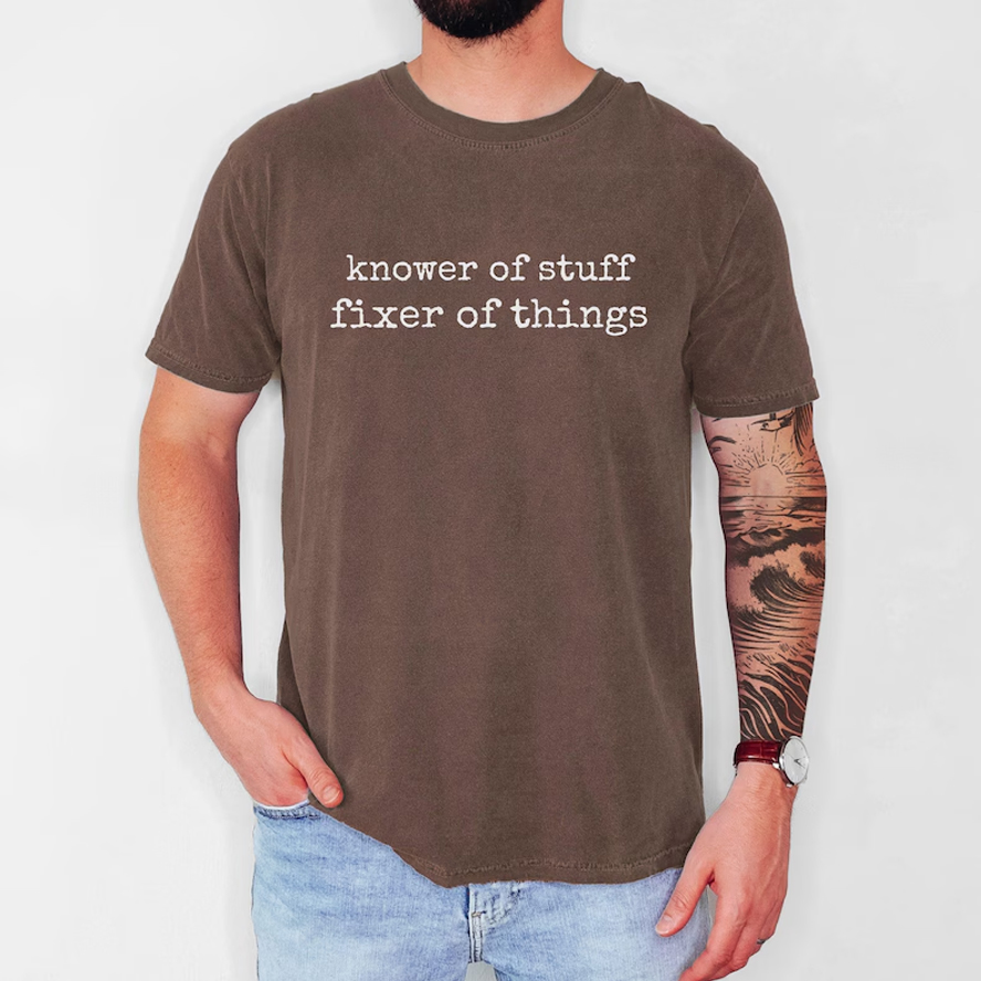 ShawnCraft® Official: Knower of Stuff • Fixer of Things T-shirt - Premium Breathable Cotton Apparel