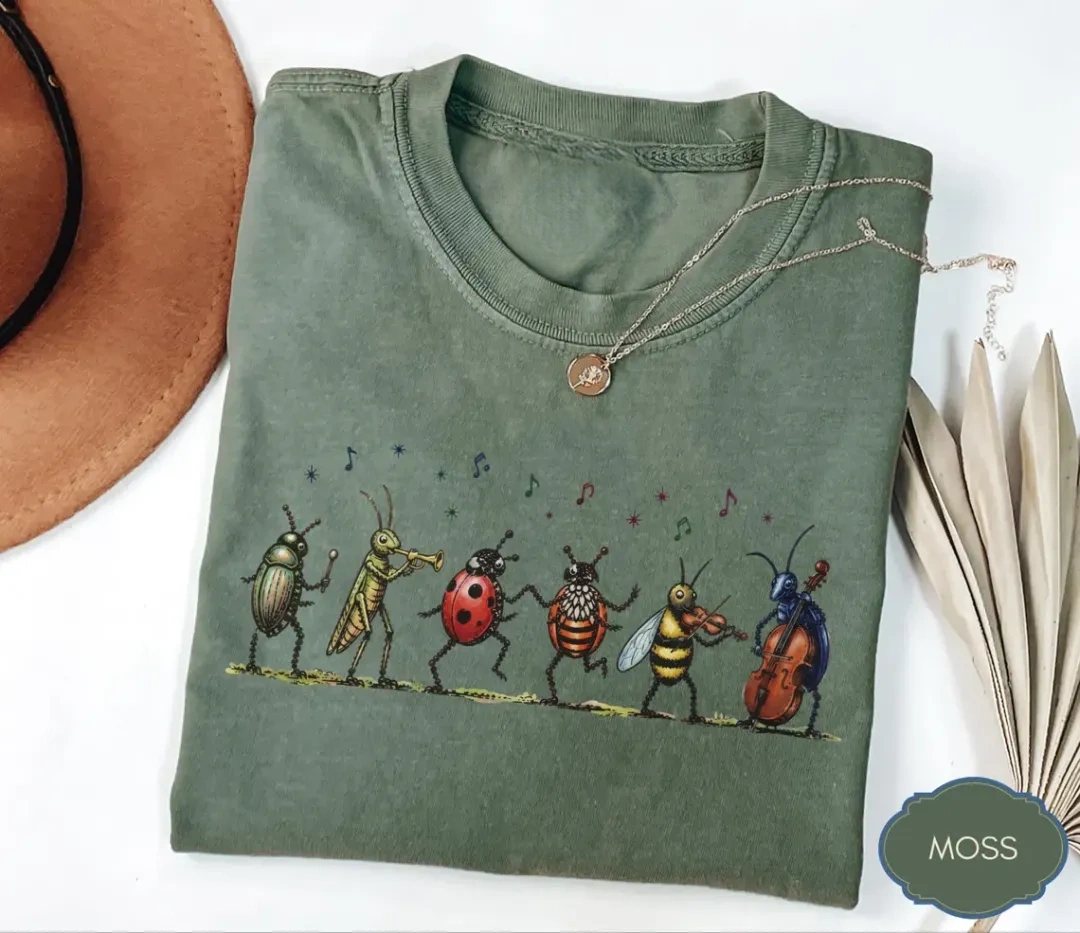 Bug Band" Musical Graphic T-Shirt