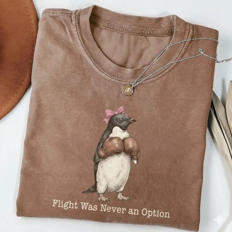 Flight Was Never an Option Funny Penguin T-Shirt