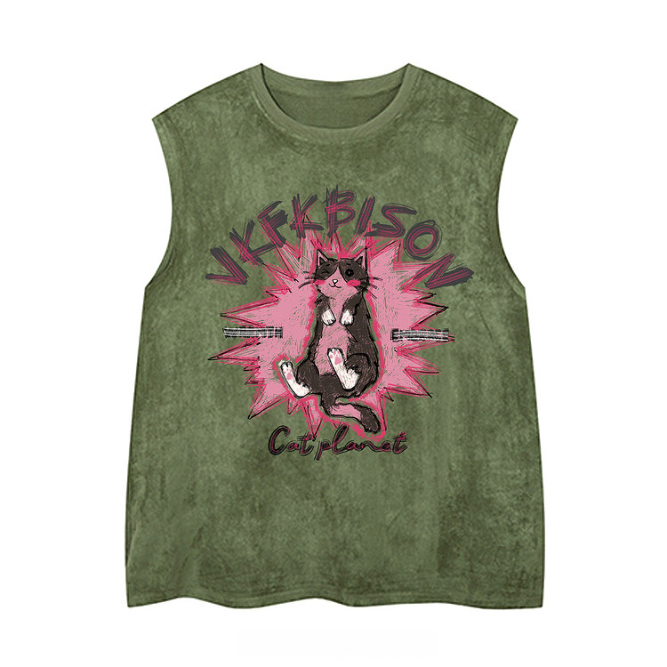 Cat Planet Graphic Top