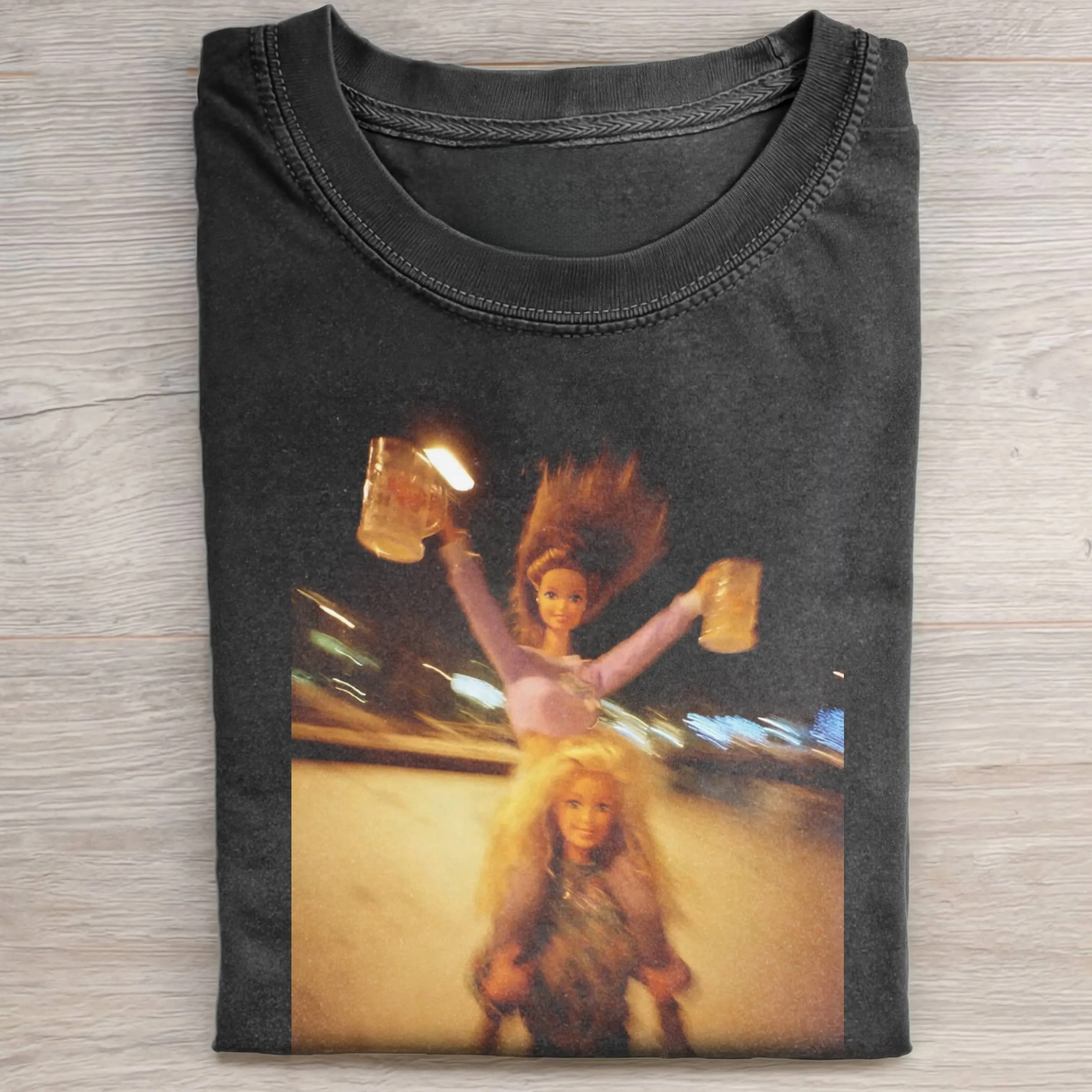 DOLL FACE GRUNGE SKATING TEE - Vintage Washed Apparel by VanceMade
