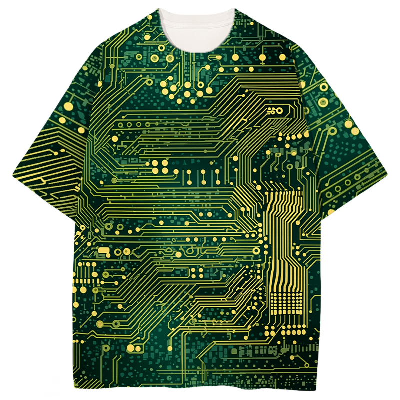 Rad Circuit Board Graphic Print T-shirt - Vintage Washed Apparel by VanceMade