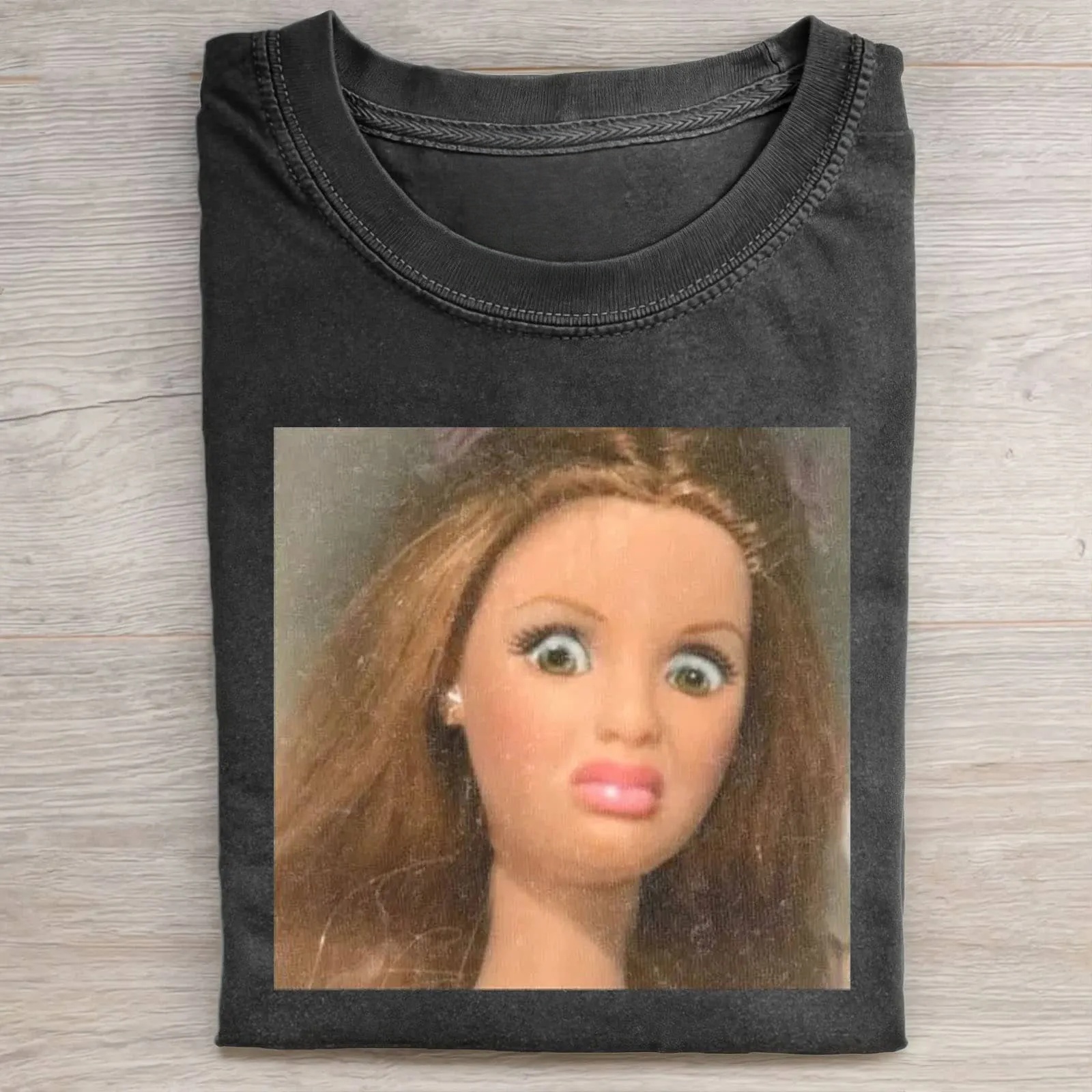 Funny Doll Face GIRL MEME T-SHIRT