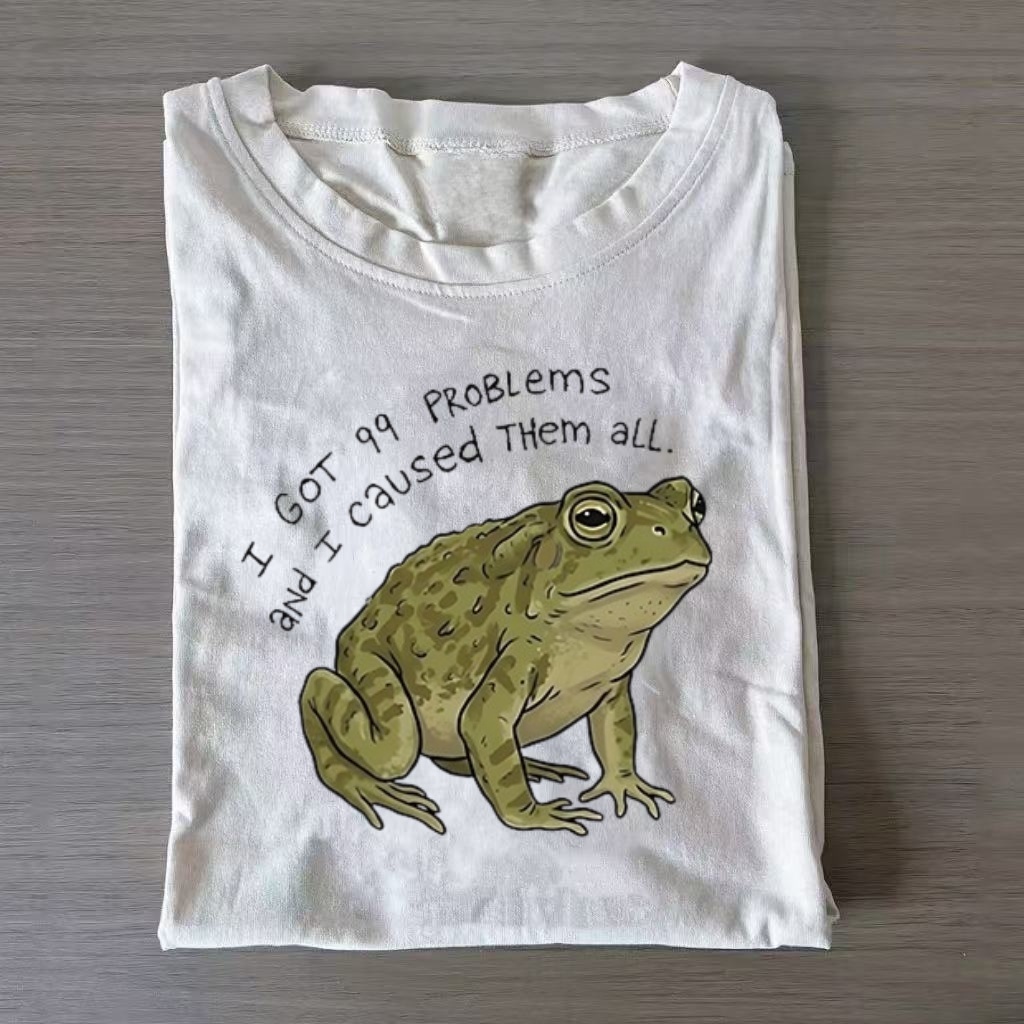 Sassy Toad 99 Problems Funny Text T-Shirt