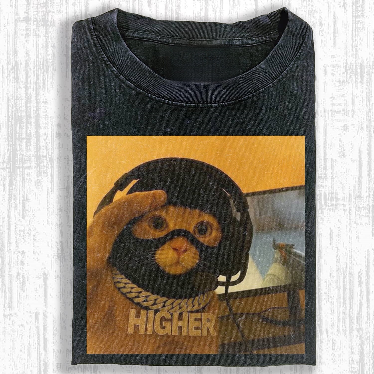 Wacky Gangster Cat with Bandana T-shirt