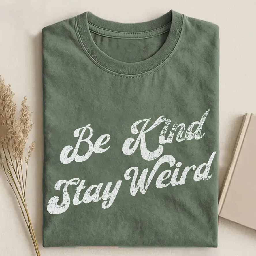 Be Kind Stay Weird T-shirt - Vintage Washed Apparel by VanceMade