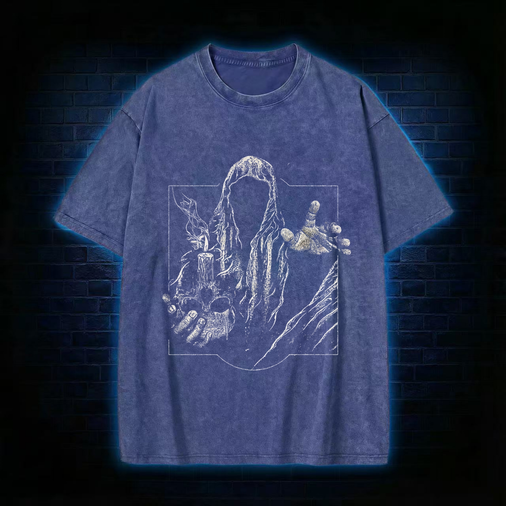 Faceless Reaper Washed T-shirt - Vintage Washed Apparel by VanceMade