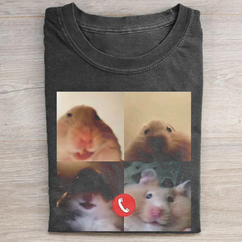 Hamster Meme T-shirt - Vintage Washed Apparel by VanceMade